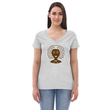 Load image into Gallery viewer, Women’s recycled v-neck t-shirt